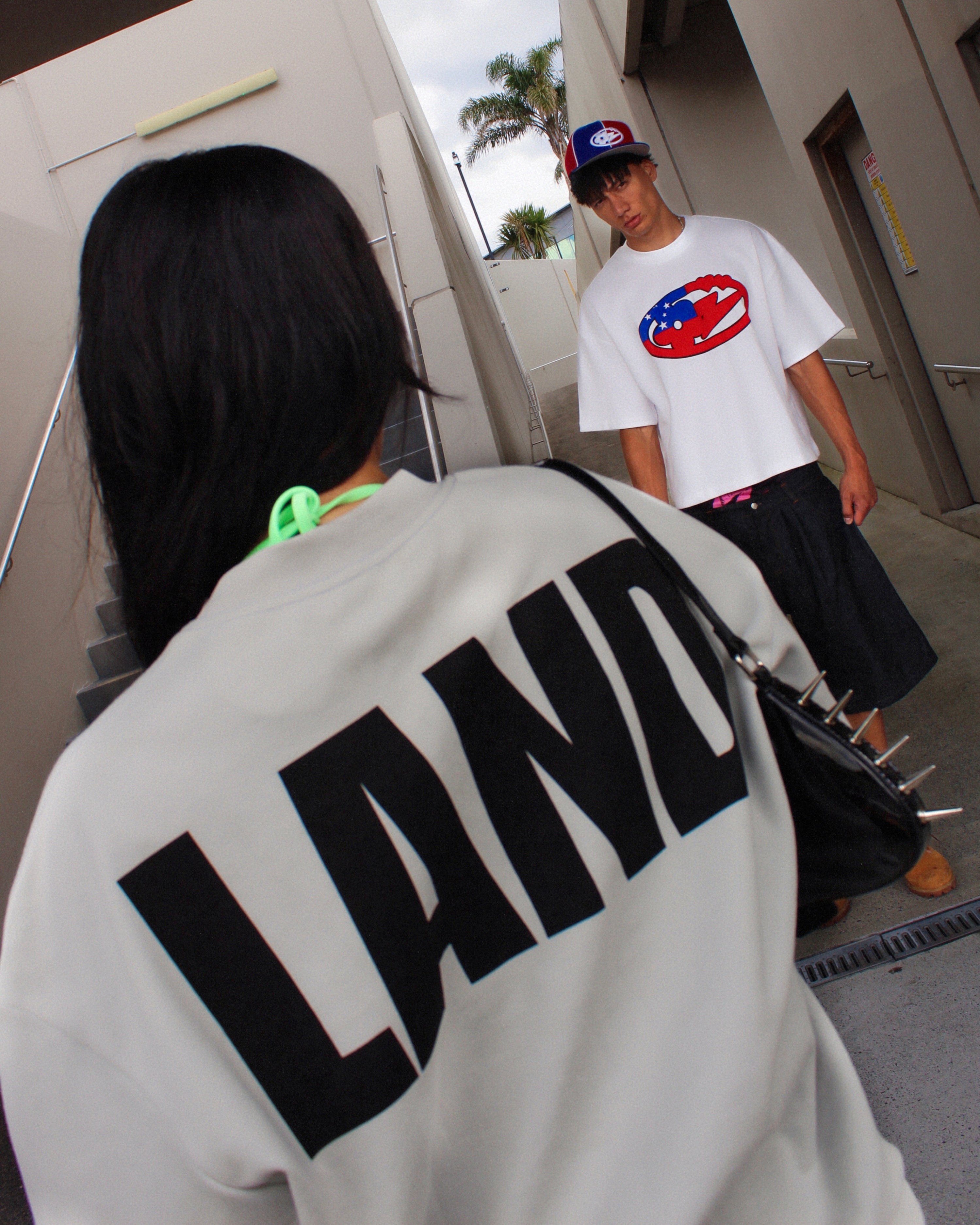 ‘’Grey LAND BACK Tee *PRE ORDER*