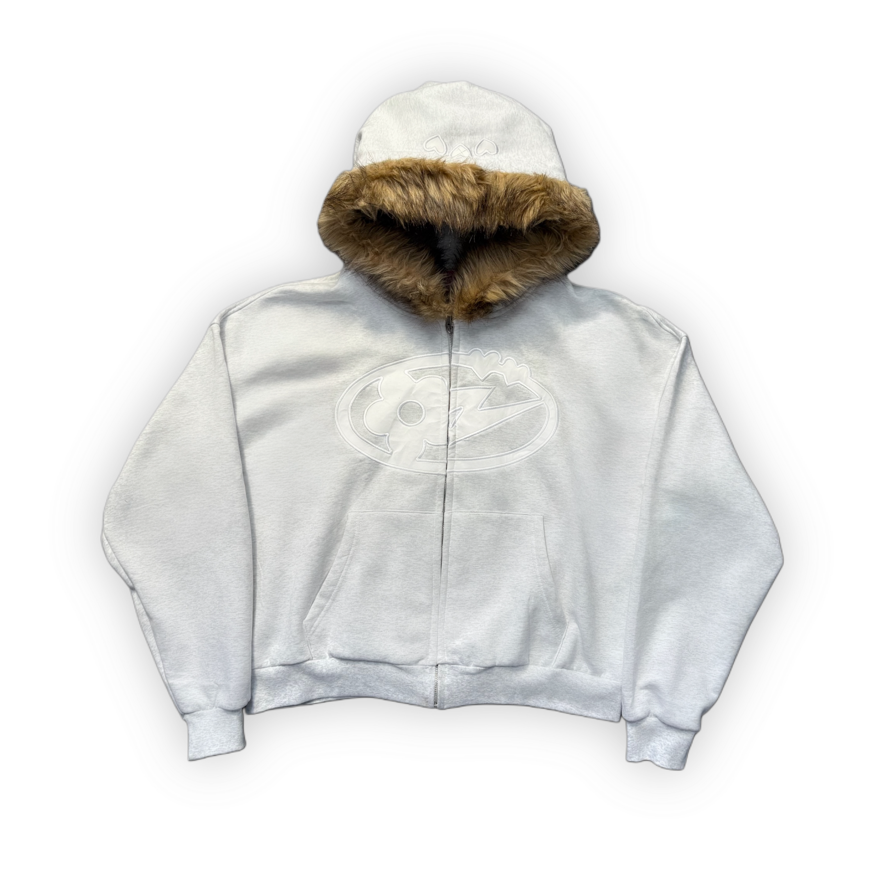 ' GREY LOVEFUR' ZIPPA