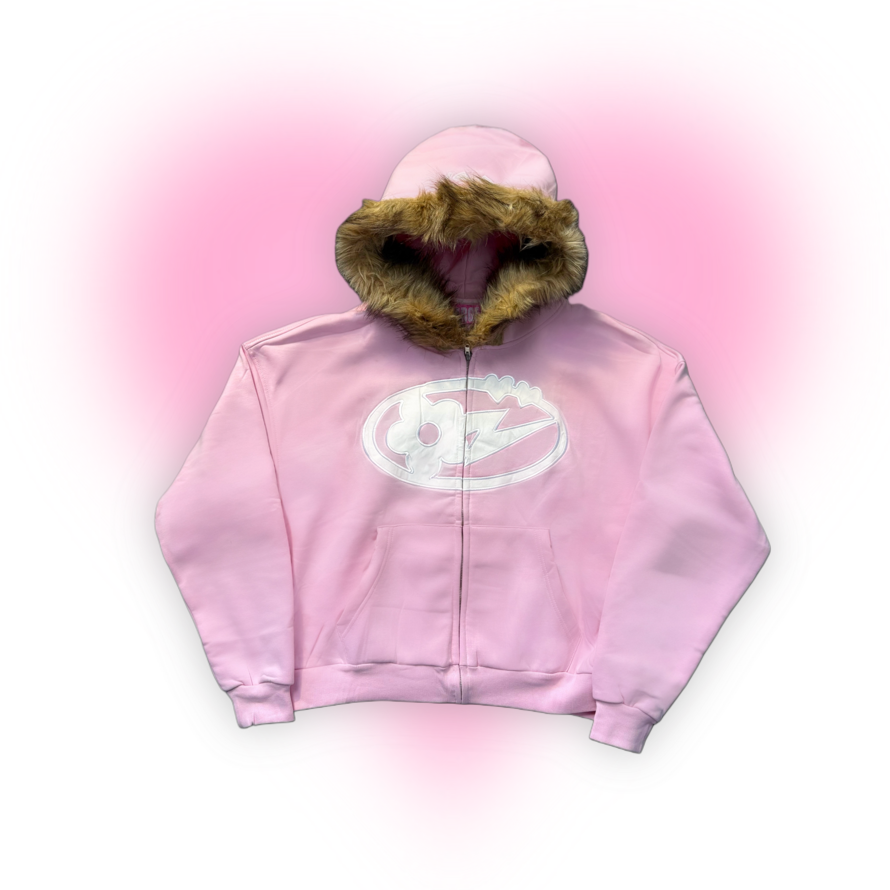 ' PINK LOVEFUR' ZIPPA